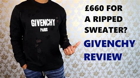 givenchy paris destroyed sweatshirt usata|Ripped Sweater costs £660! Givenchy Destroyed Sweatshirt Review.